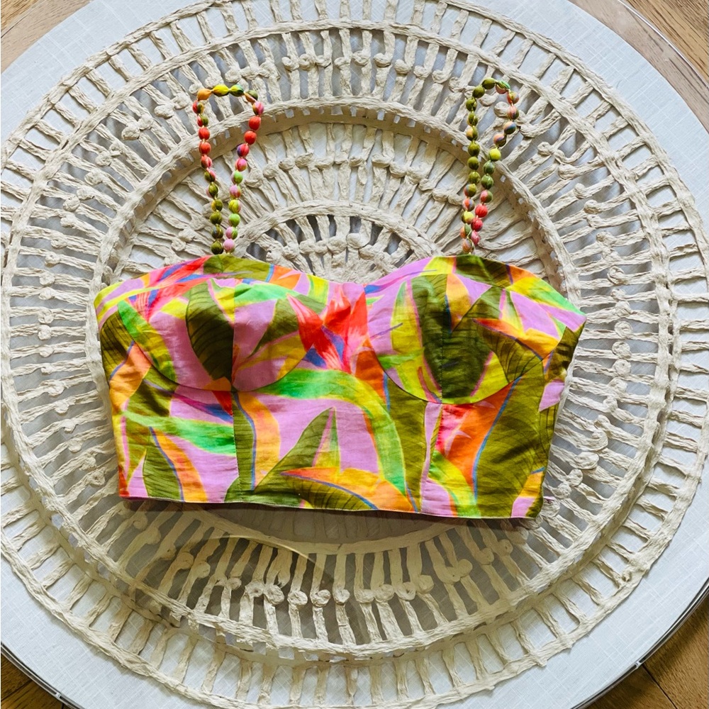 FARM Rio Multicolor Tropical Crop Top - Picture 2 of 8
